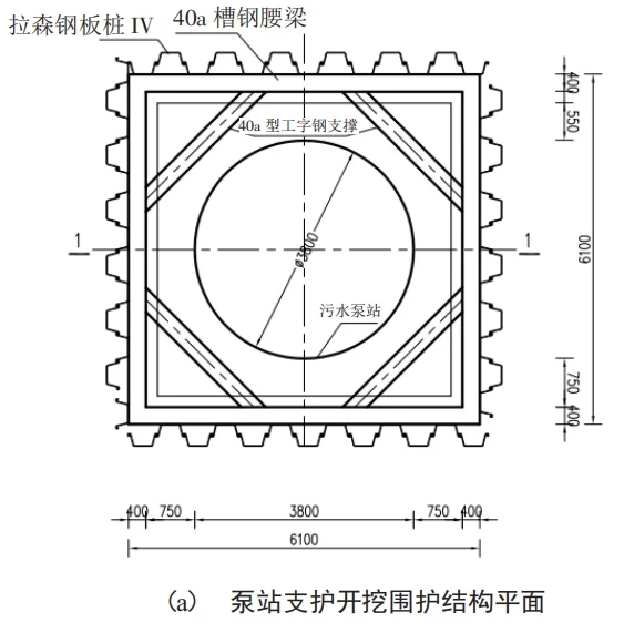 一体化泵站围护结构示意图